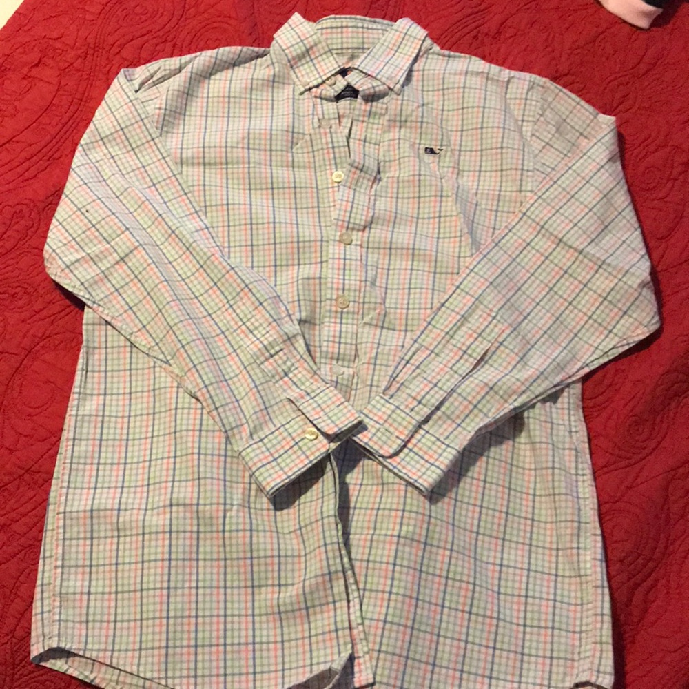 Plaid button up vineyard vines